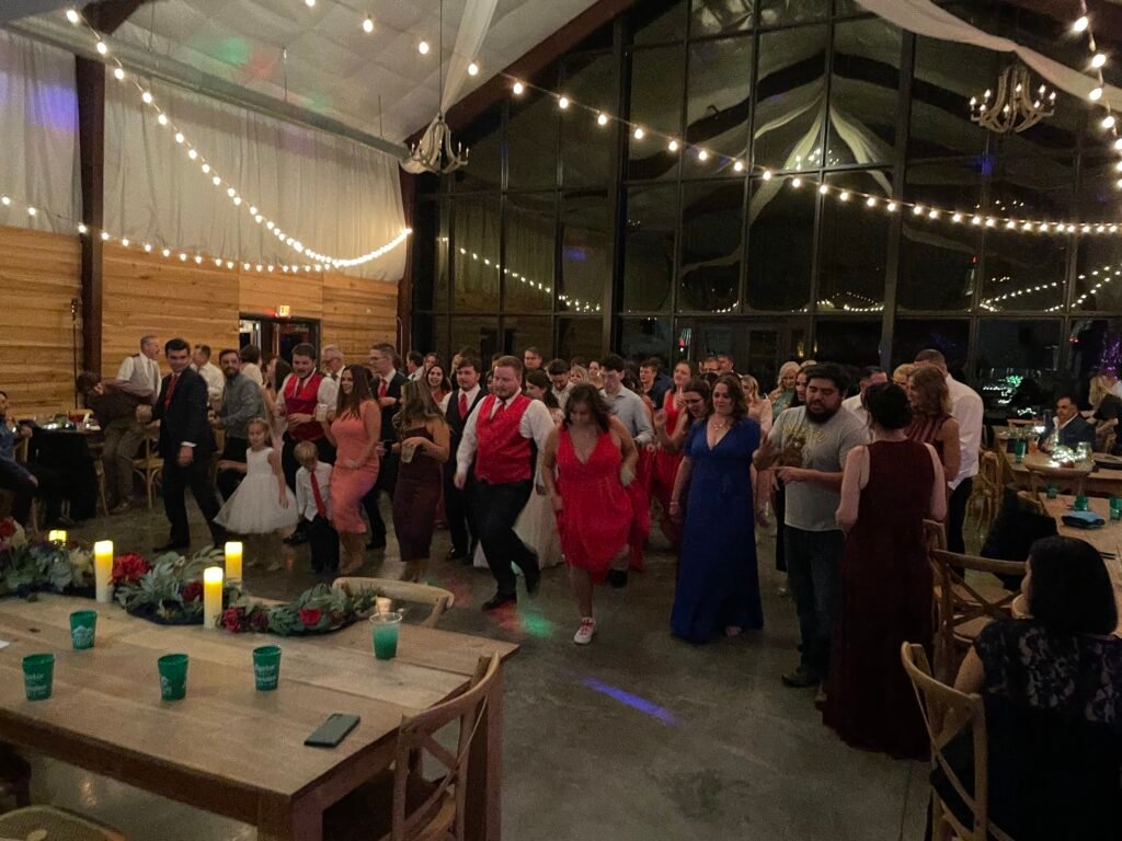 Crunk DJ setup at Burdoc Farms wedding reception