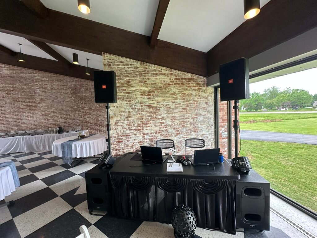 DJ setup in event space