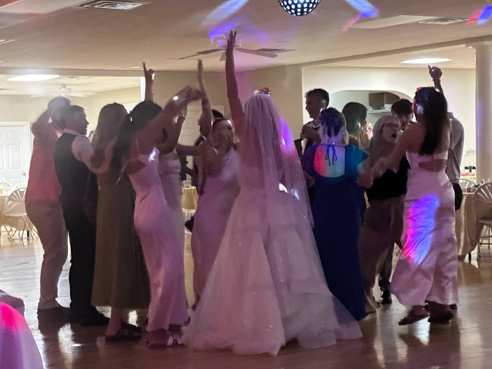 Crunk DJ bride dancing at Evansville wedding reception