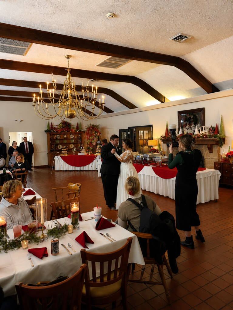 Bride and groom first dance at Princeton Country Club wedding in Princeton, KY.