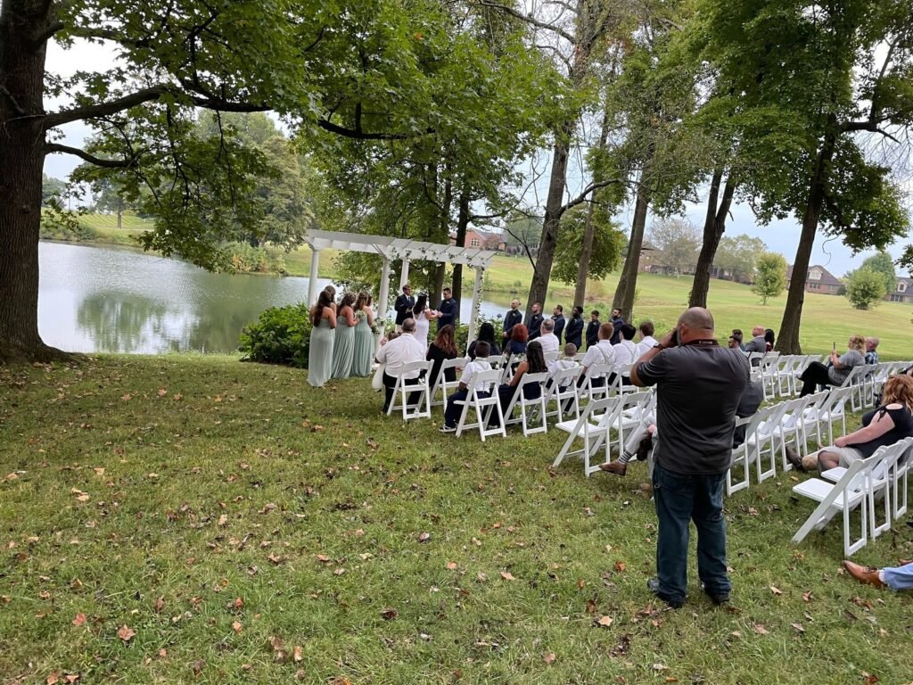 Hopkinsville Kentucky Wedding DJ 10 Pearl Club Owensboro KY outdoor wedding ceremony