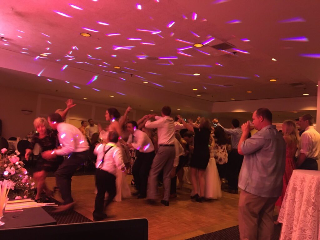 Reception dance party at Evansville Country Club